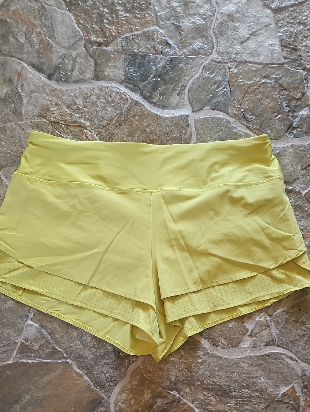 Yellow Spyder Running Shorts